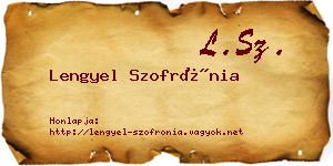 Lengyel Szofrónia névjegykártya